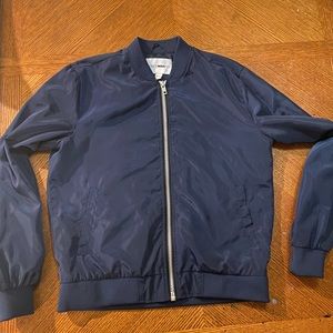 Navy Blue Bomber Jacket - Fashion Nova